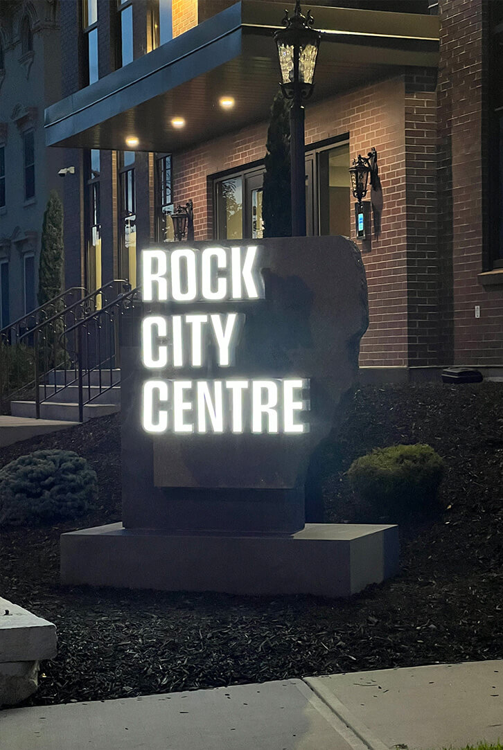 rock city centre sign